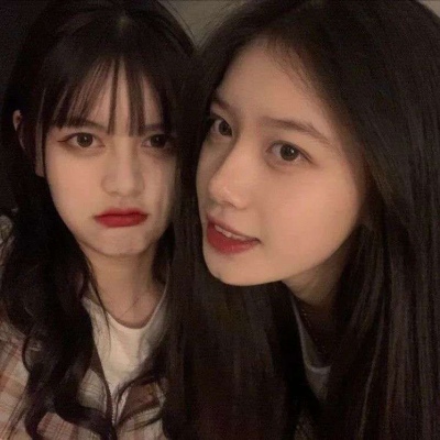 真人闺蜜超级可爱粉色系女生头像真人图片