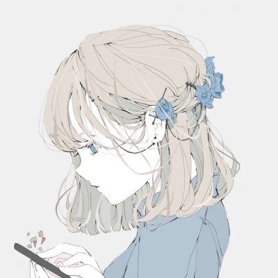 唯美插画头像动漫女生笑容头像女生头像图片