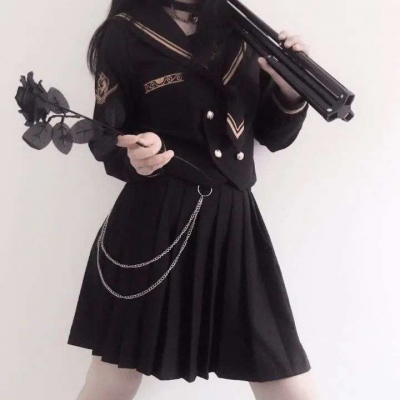 高清单人多张的jk闺蜜丧气的二次元女生头像图片