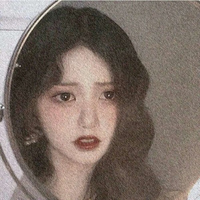 高清头像黑白简约女生二次元图片