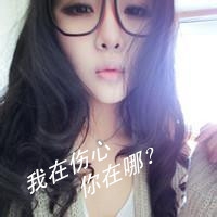 戴眼镜的伤感女生QQ头像 我的心在滴血 你知道么图片
