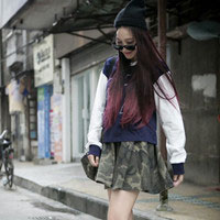 长发及腰女生头像正脸 最新紫色渐变色头发图片图片