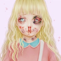 诡异恐怖的卡通女生头像 另类重口味鬼头像（胆小勿点）