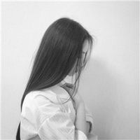 女生气质长发黑白头像 韩范霸气侧脸头像图片