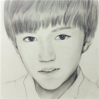王俊凯素描头像大全 素描画像 简笔画素描