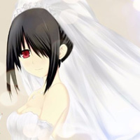 动漫婚纱女生头像