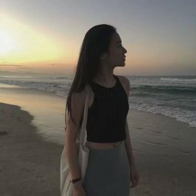 女生海边背影头像 高清意境女神图片图片