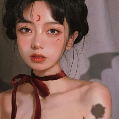 2021红衣服小清新头像女生图片