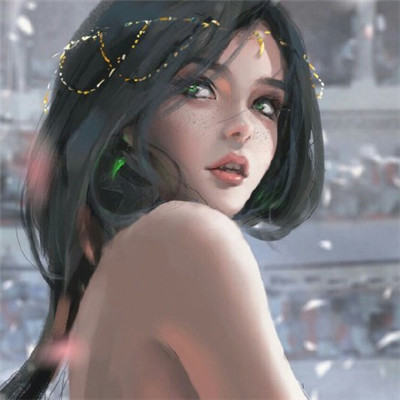 qq手绘简约头像女生图片