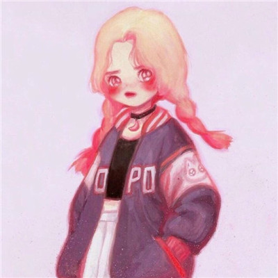 古装手绘背影头像女生图片