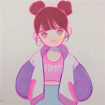 古装手绘背影头像女生图片