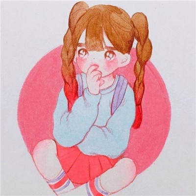古装手绘背影头像女生图片