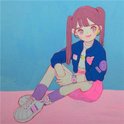 古装手绘背影头像女生图片