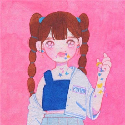 古装手绘背影头像女生图片