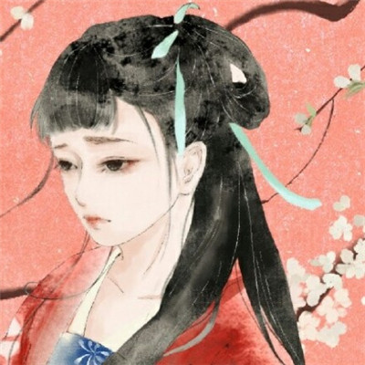 女生动漫黑白背影头像图片