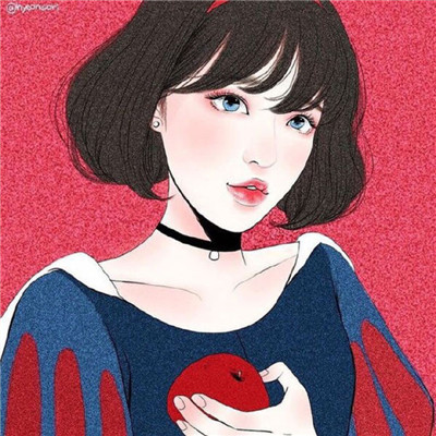 二次元麻花辫女生头像图片