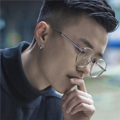 快手头像潮男戴眼镜文艺范可爱萌猫图片高清卡通头像男生头像图片