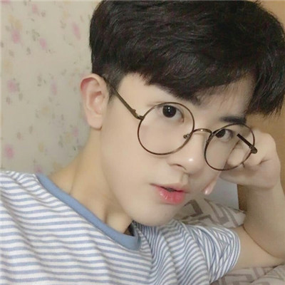 快手头像潮男戴眼镜文艺范可爱萌猫图片高清卡通头像男生头像图片