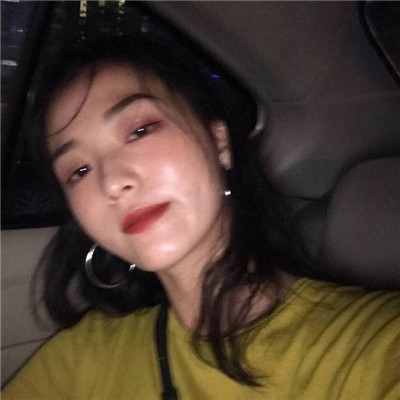 qq女生头像绿色侧面图片
