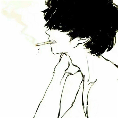 微信头像男沧桑抽烟动漫2018最新男生个人头像扎心动漫版图片