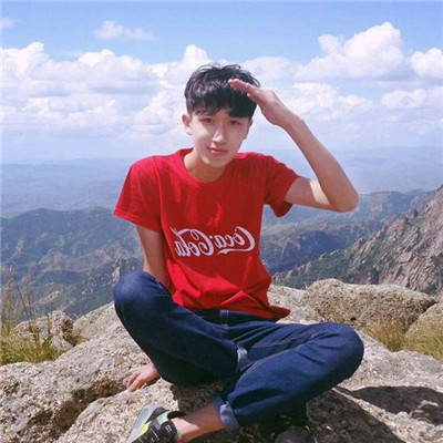唯美男生头像夕阳图片