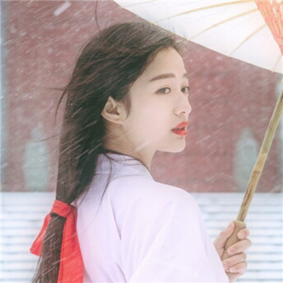 qq头像女生侧影阳光图片