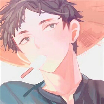2018男生侧脸粉红头像图片