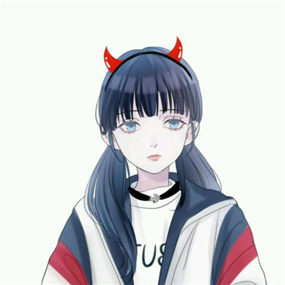 动漫女生头像闺蜜黑白图片