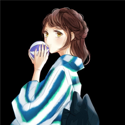 动漫女生头像闺蜜黑白图片