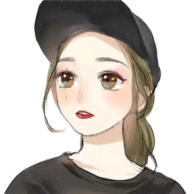 动漫女生头像闺蜜黑白图片