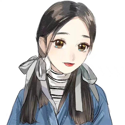 动漫女生头像闺蜜黑白图片