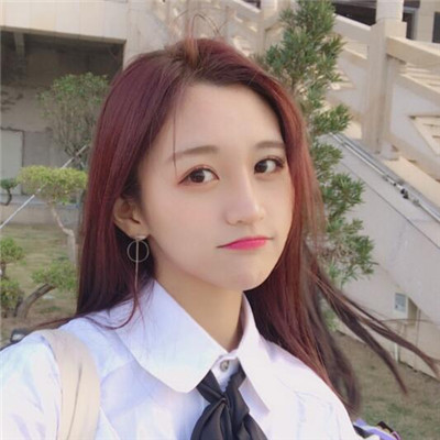 女生空气刘海长发头像图片