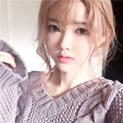 女生空气刘海长发头像图片