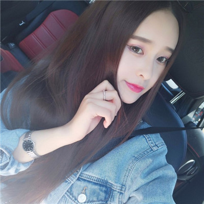 女生空气刘海长发头像图片