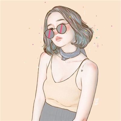 qq头像女生侧脸喝水图片