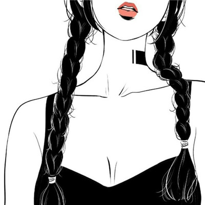 qq头像女生侧脸喝水图片