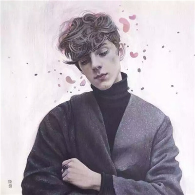 好看qq头像二次元黑白男生图片