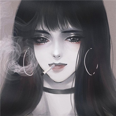 qq头像女生侧脸喝水图片