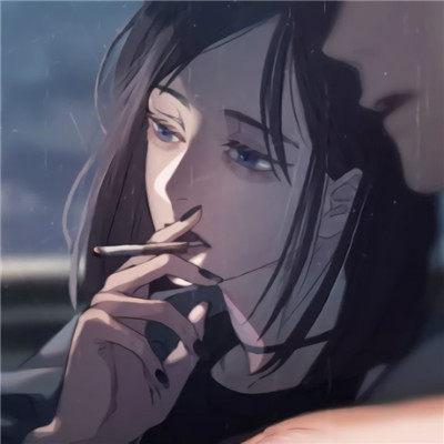 qq头像女生侧脸喝水图片