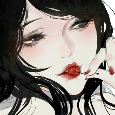qq头像女生侧脸喝水图片