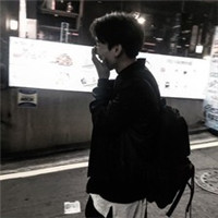 韩系街头帅哥背影头像