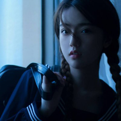 韩国蓝色系女生头像