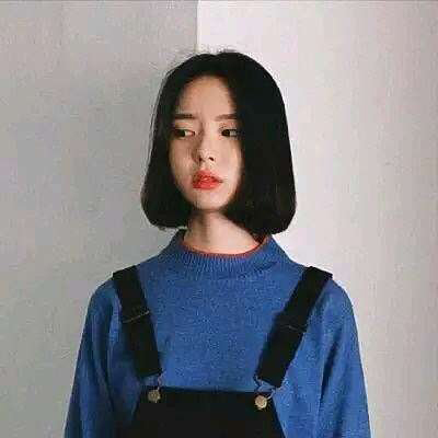 韩国蓝色系女生头像