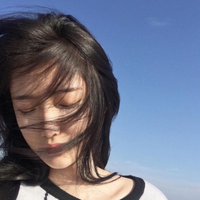 韩国蓝色系女生头像
