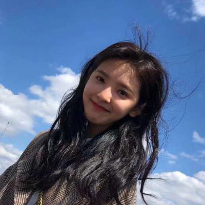韩国蓝色系女生头像