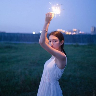 韩国蓝色系女生头像