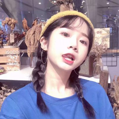 韩国蓝色系女生头像