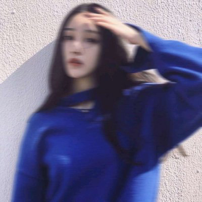 韩国蓝色系女生头像