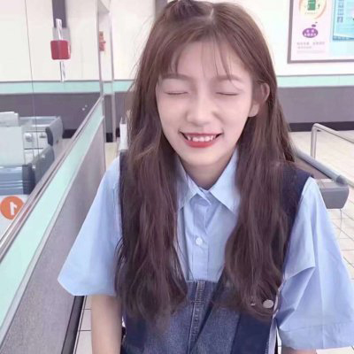 韩国蓝色系女生头像