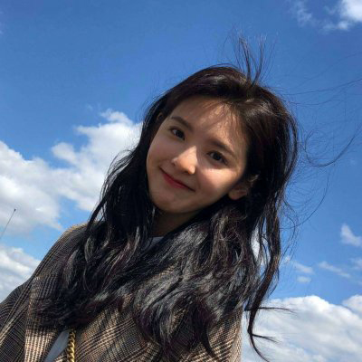 韩国蓝色系女生头像